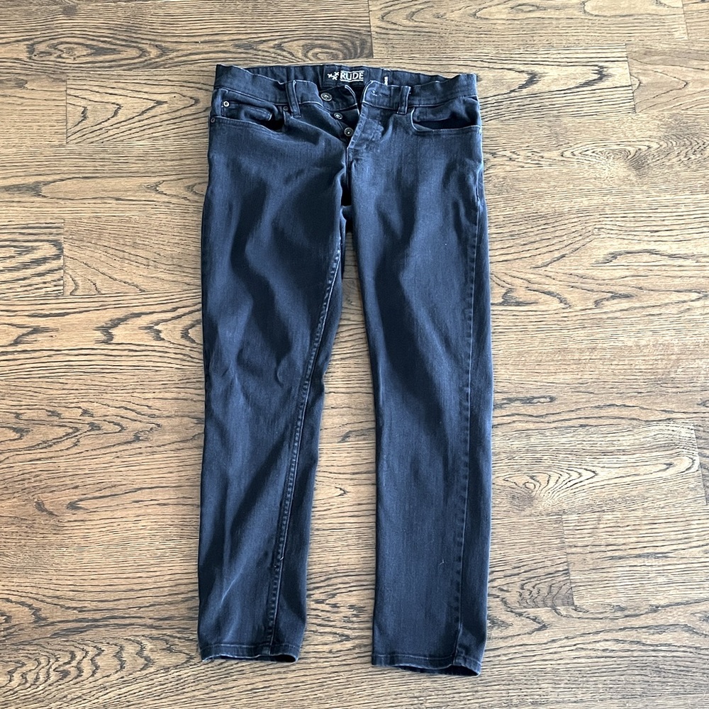 XXX RUDE BLACK JEANS 30x30 Skinny/Stretch Fit